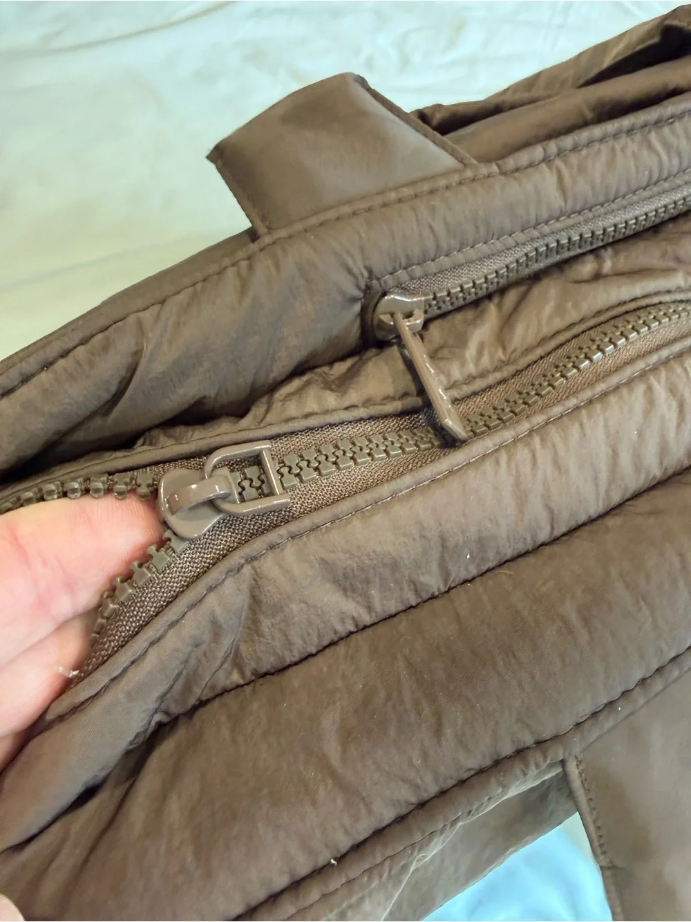 Calpak Diaper Tote Bag with Laptop Sleeve Hazelnut